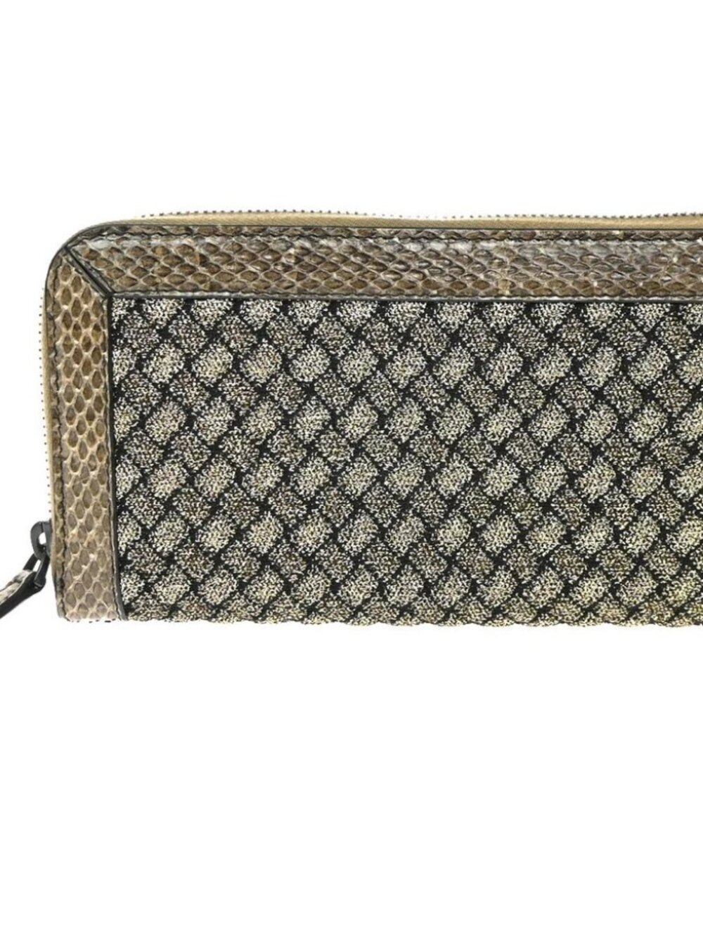 BOTTEGA VENETA Intrecciato Long Zippy Wallet Embossing Leather Brown 64KD753
